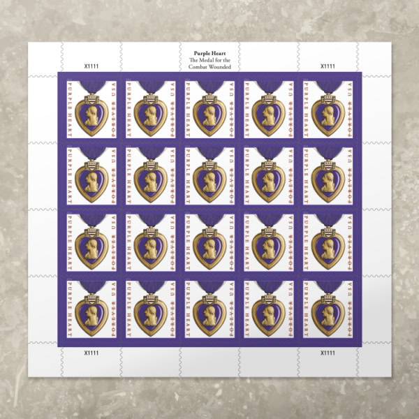 Forever Stamps 2019 Purple Heart Medal – Military Tribute, First-Class Postage