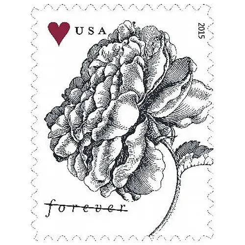 Forever Stamps 2015 Vintage Rose – Wedding Invitation & Love Celebration, First-Class Postage
