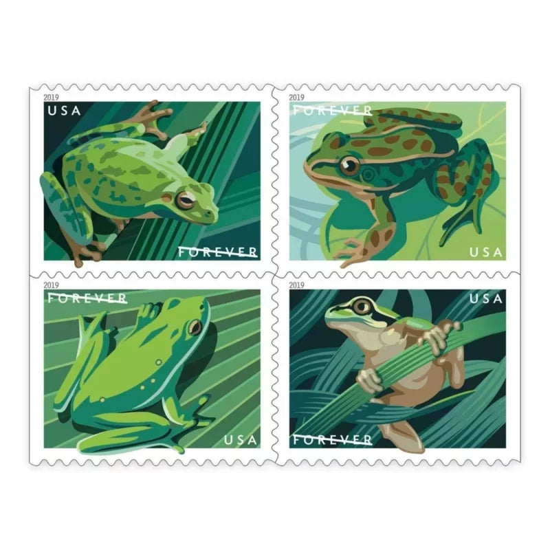 Forever Stamps 2019 Frogs – Wildlife Series, First-Class Postage