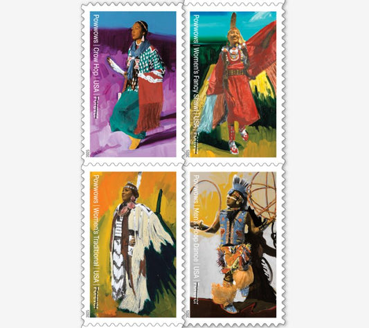 Forever Stamps 2025 Powwows – Celebrating Native American Culture, Cultural Heritage, First-Class Postage