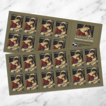 Forever Stamps 2024 Christmas Madonna and Child – Holiday Celebration, First-Class Postage