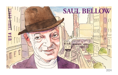 Three-Ounce Stamps 2024 Saul Bellow – Commemorative Issue, First-Class Rate