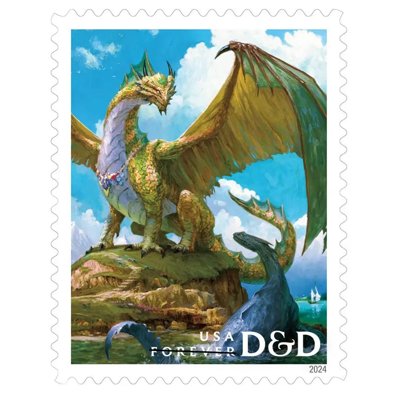 Forever Stamps 2024 Dungeons & Dragons – Cultural Heritage Collection, First-Class Postage