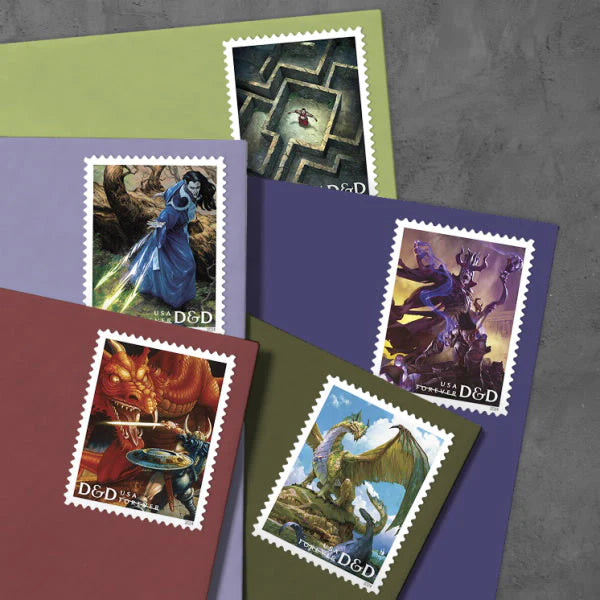 Forever Stamps 2024 Dungeons & Dragons – Cultural Heritage Collection, First-Class Postage