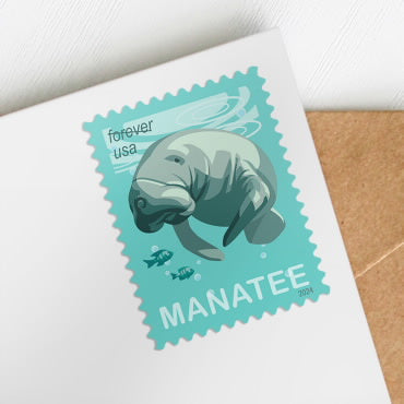 Forever Stamps 2024 Save Manatees – Nature Series, First-Class Postage