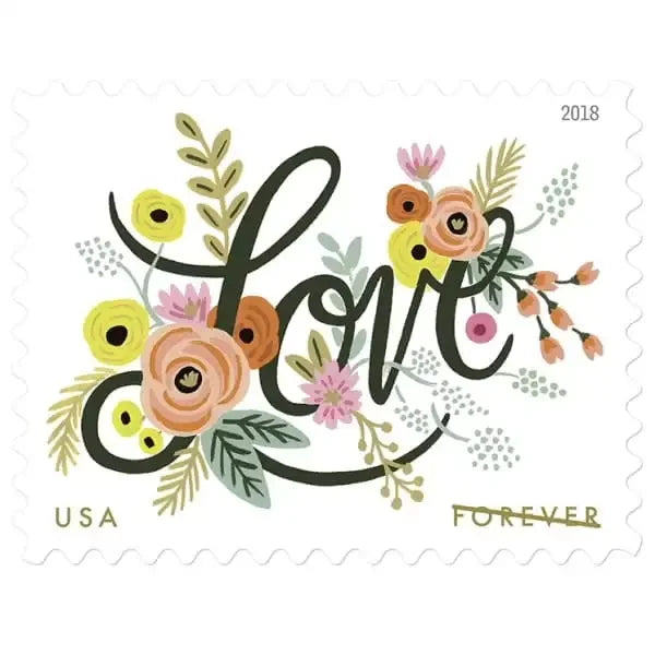 Forever Stamps 2018 Love Flourishes – Wedding Invitation, First-Class Postage
