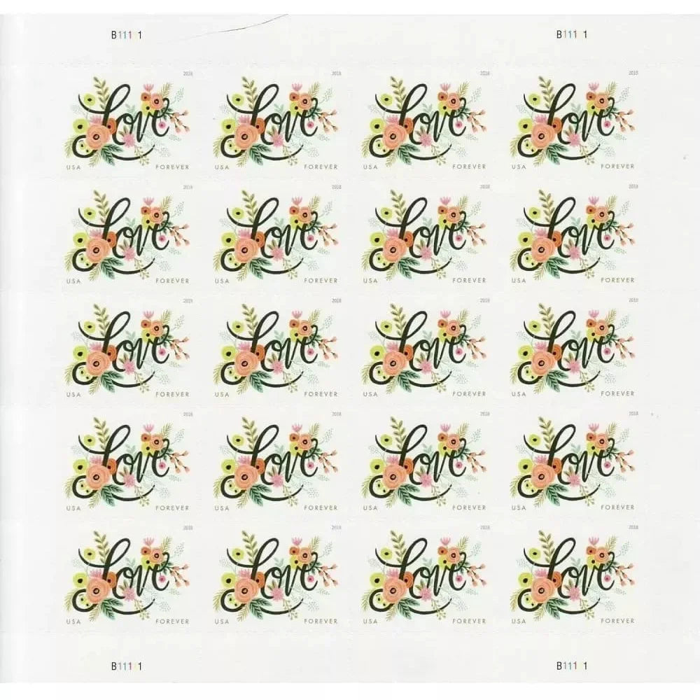 Forever Stamps 2018 Love Flourishes – Wedding Invitation, First-Class Postage