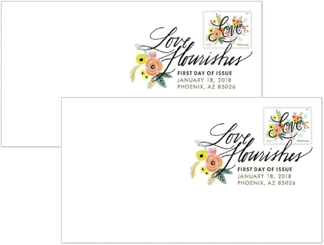 Forever Stamps 2018 Love Flourishes – Wedding Invitation, First-Class Postage