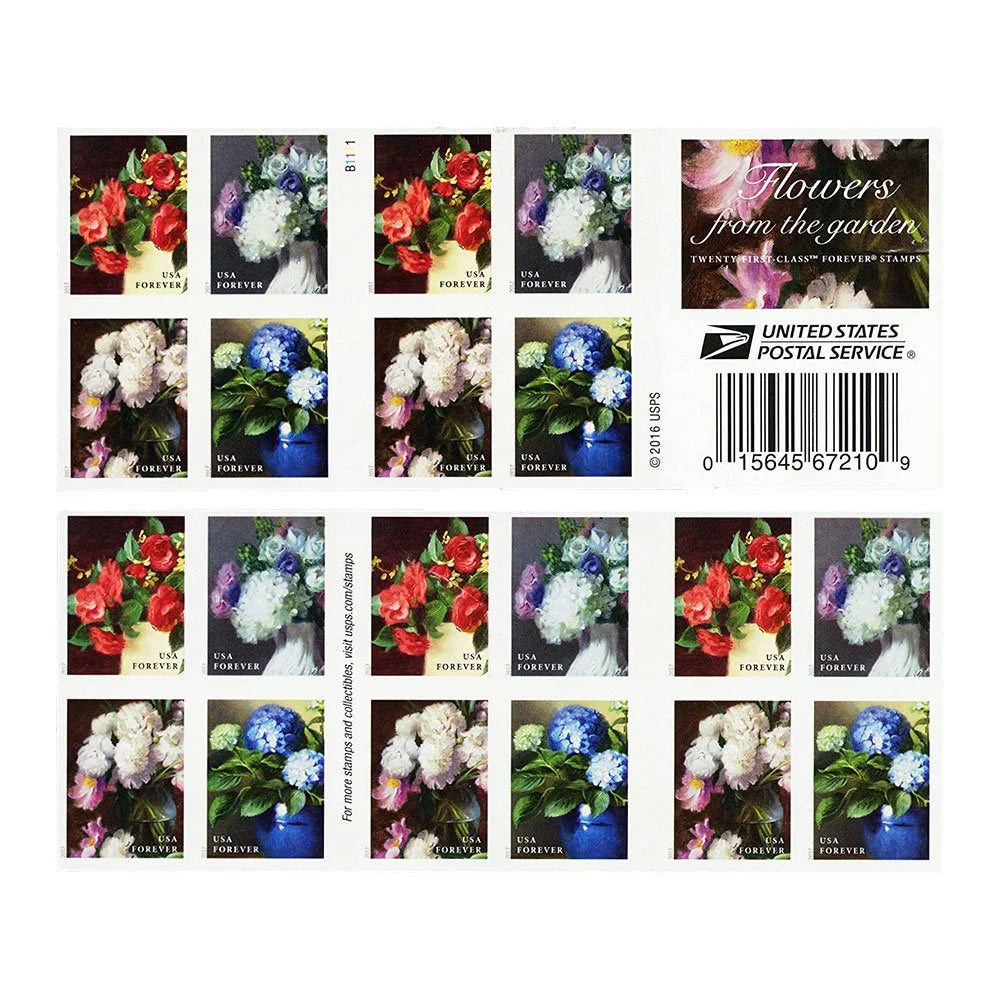Forever Stamps 2017 Flowers from the Garden – Nature Series, First-Class Postage