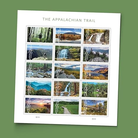 Forever Stamps 2025 Appalachian Trail – Scenic Landscapes, First-Class Postage