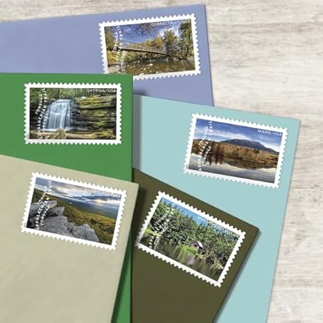 Forever Stamps 2025 Appalachian Trail – Scenic Landscapes, First-Class Postage
