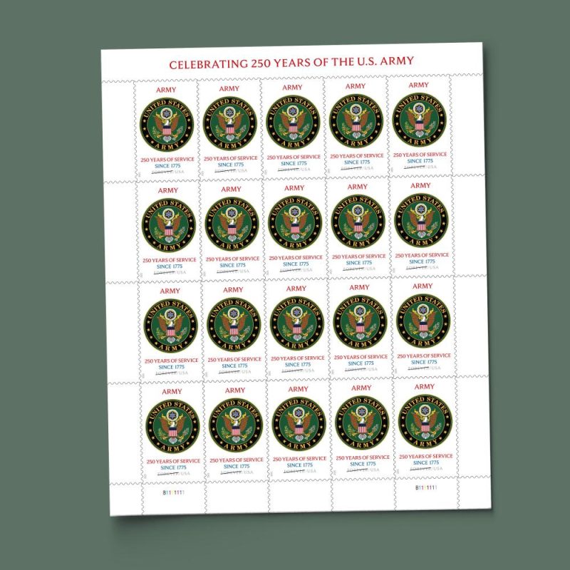 Forever Stamps 2025 Army – 250 Years of Service, Honor & Service, First-Class Postage