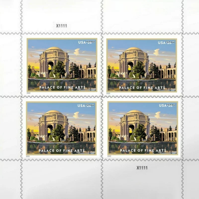 Priority Mail Express Stamps 2022 Palace of Fine Arts – Cultural Heritage, $26.95 Postage